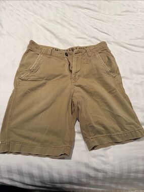 American Eagle Outfitters Men's Tan Flat-Front Shorts